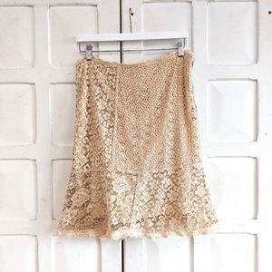 moschino cheap and chic lace patchwork skirt sz10